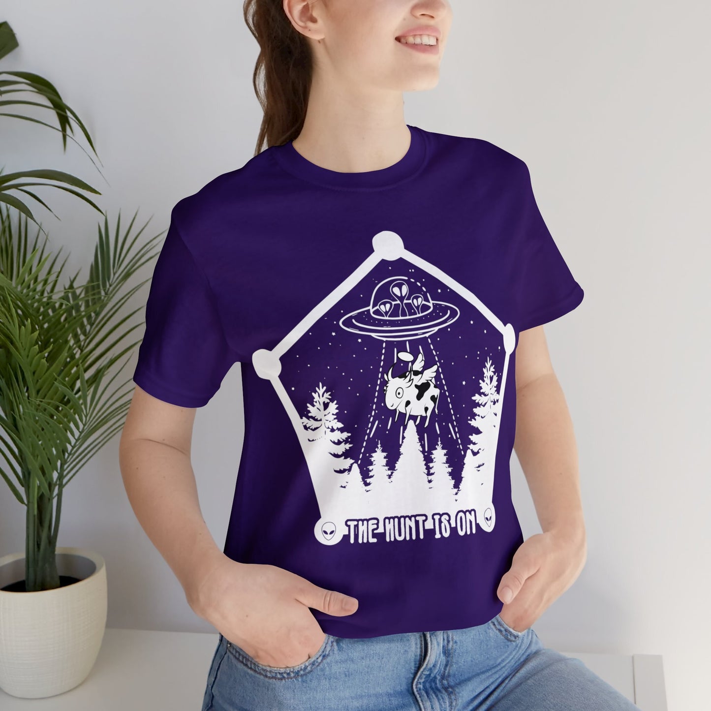 Purple - XL - The Hunt is On Unisex Cotton T-Shirt