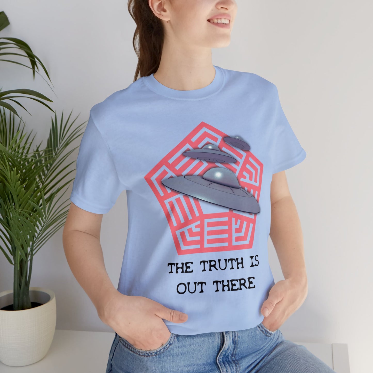 Baby Blue - L - The Truth Is Out There Unisex Cotton T-Shirt