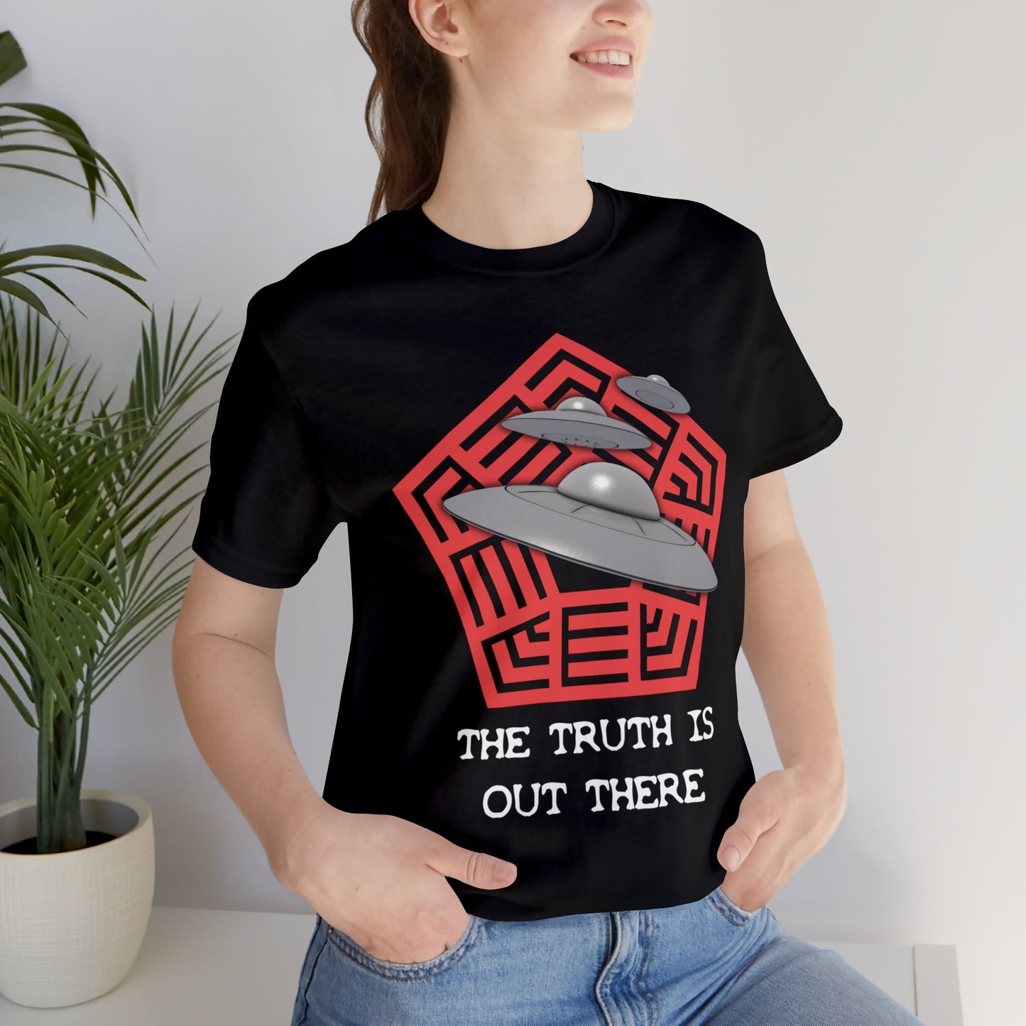 Black - M - The Truth Is Out There Unisex Cotton T-Shirt
