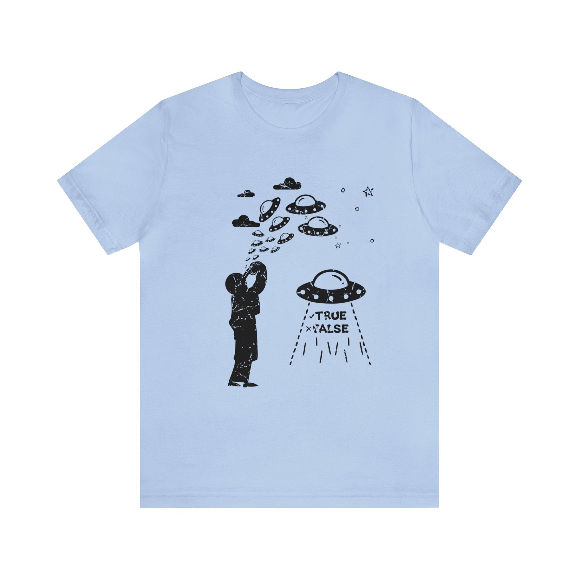 Baby Blue - L - Are Aliens Real? Unisex Cotton T-Shirt