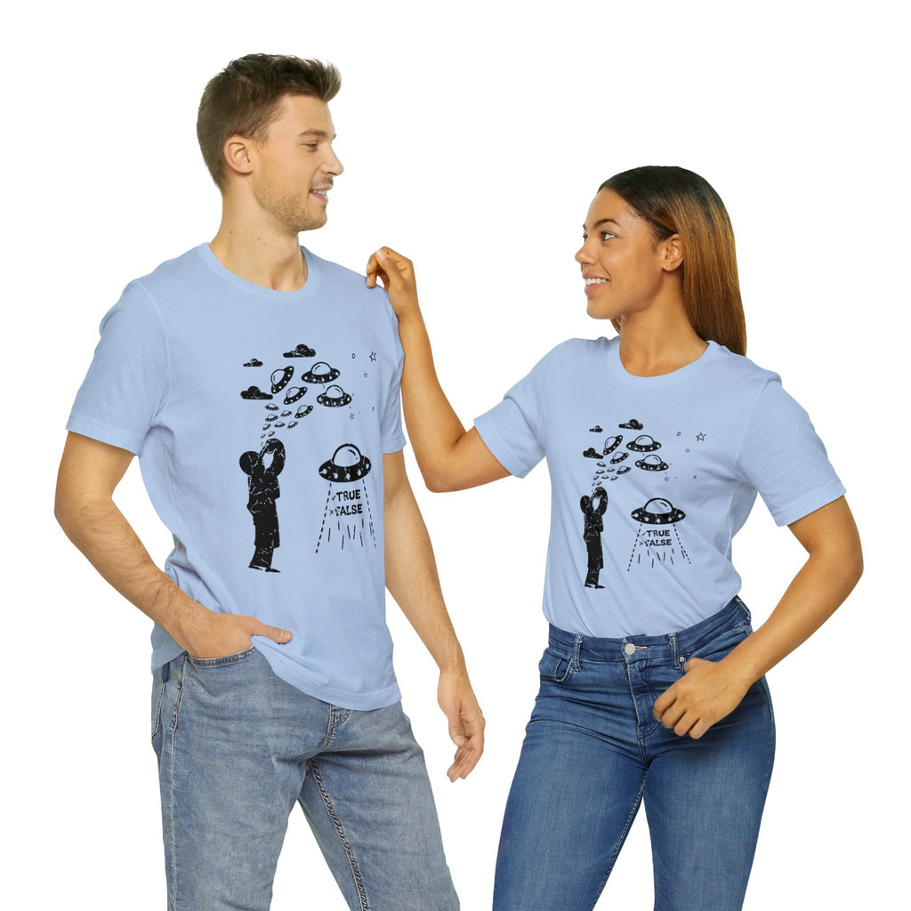 Baby Blue - M - Are Aliens Real? Unisex Cotton T-Shirt