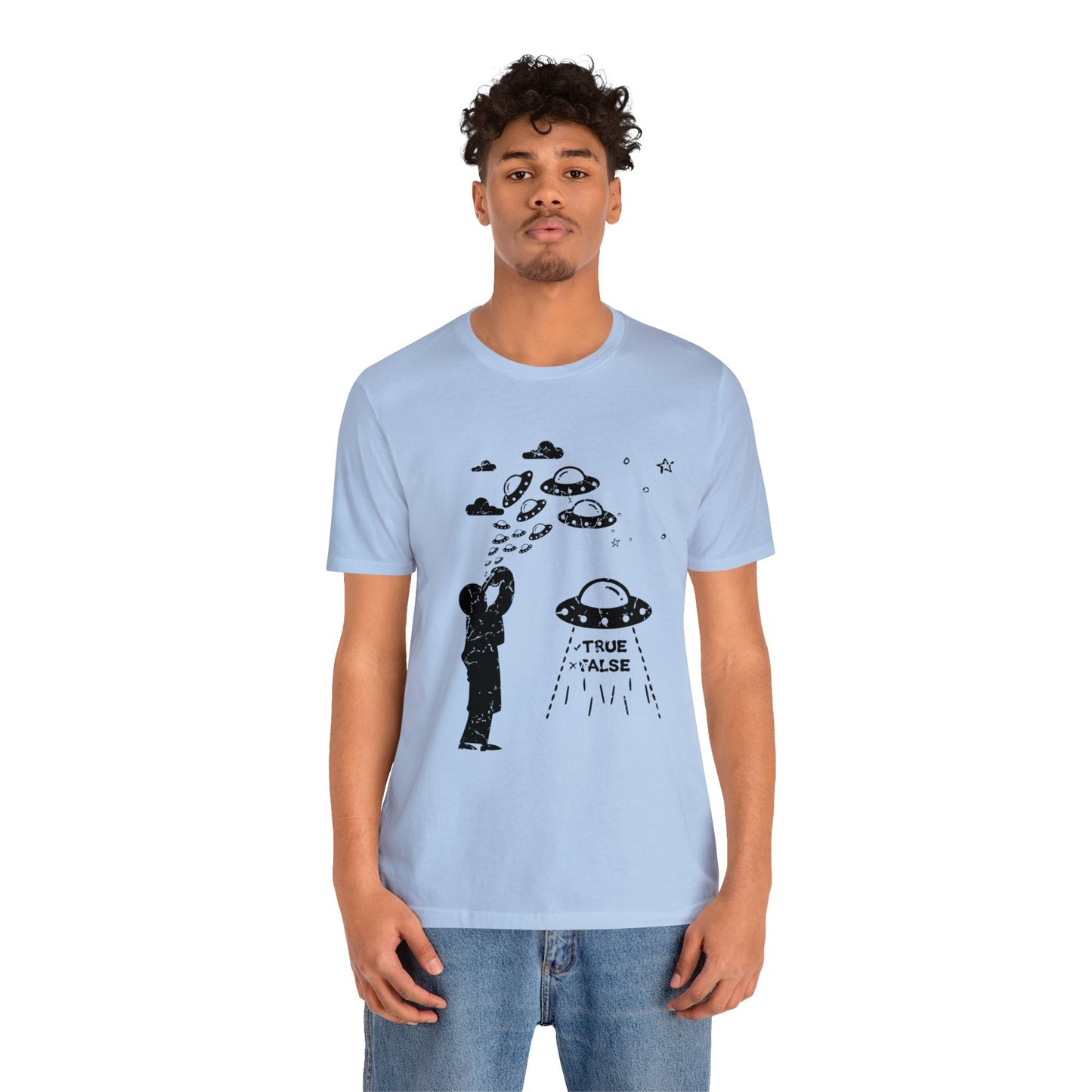 Baby Blue - S - Are Aliens Real? Unisex Cotton T-Shirt