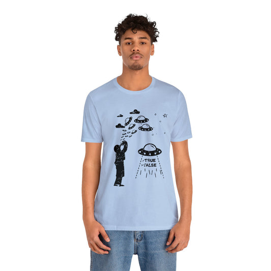 Baby Blue - S - Are Aliens Real? Unisex Cotton T-Shirt