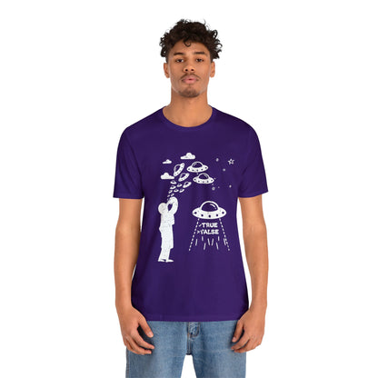Purple - S - Are Aliens Real? Unisex Cotton T-Shirt