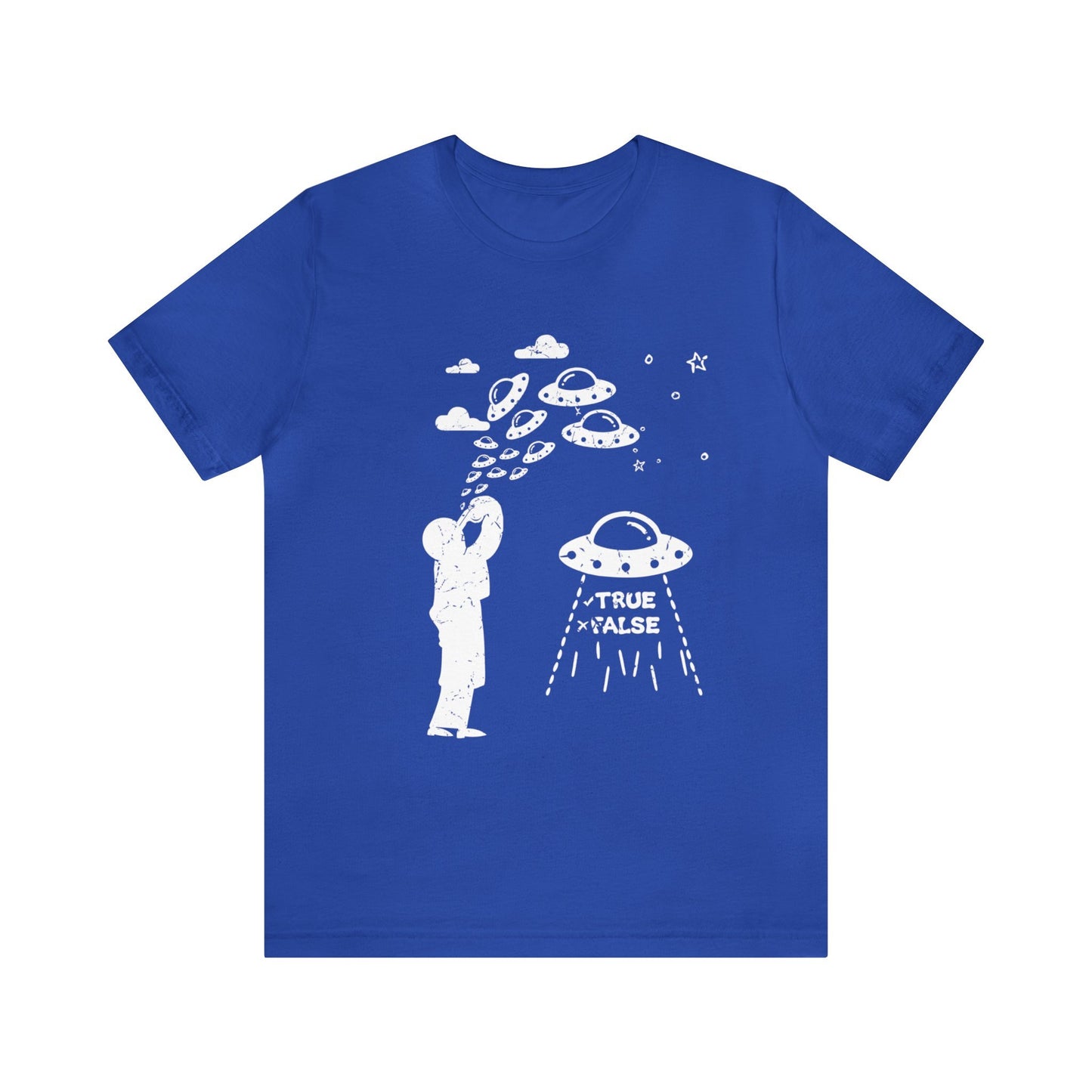 True Royal - L - Are Aliens Real? Unisex Cotton T-Shirt