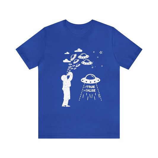 True Royal - L - Are Aliens Real? Unisex Cotton T-Shirt