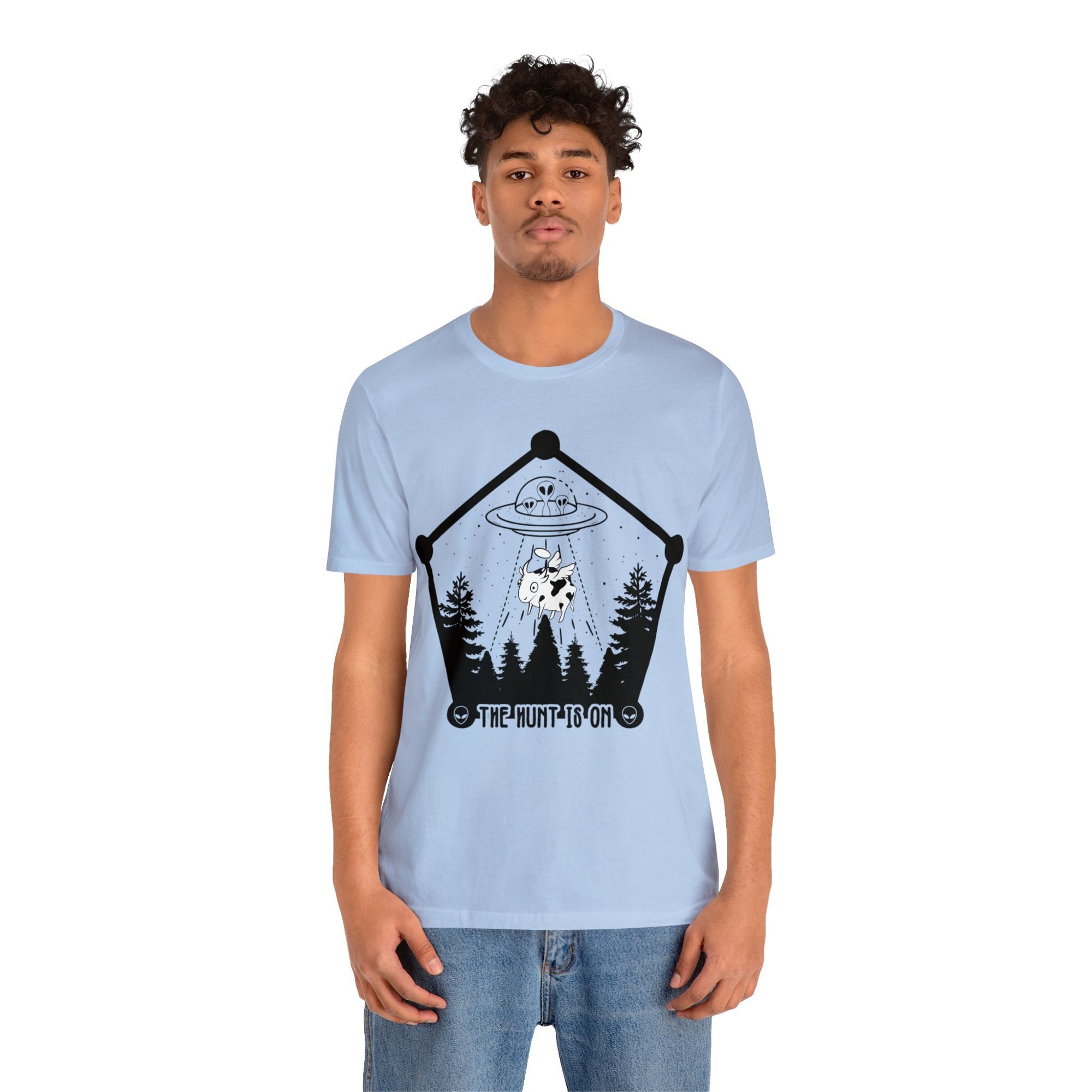 Baby Blue - L - The Hunt is On Unisex Cotton T-Shirt