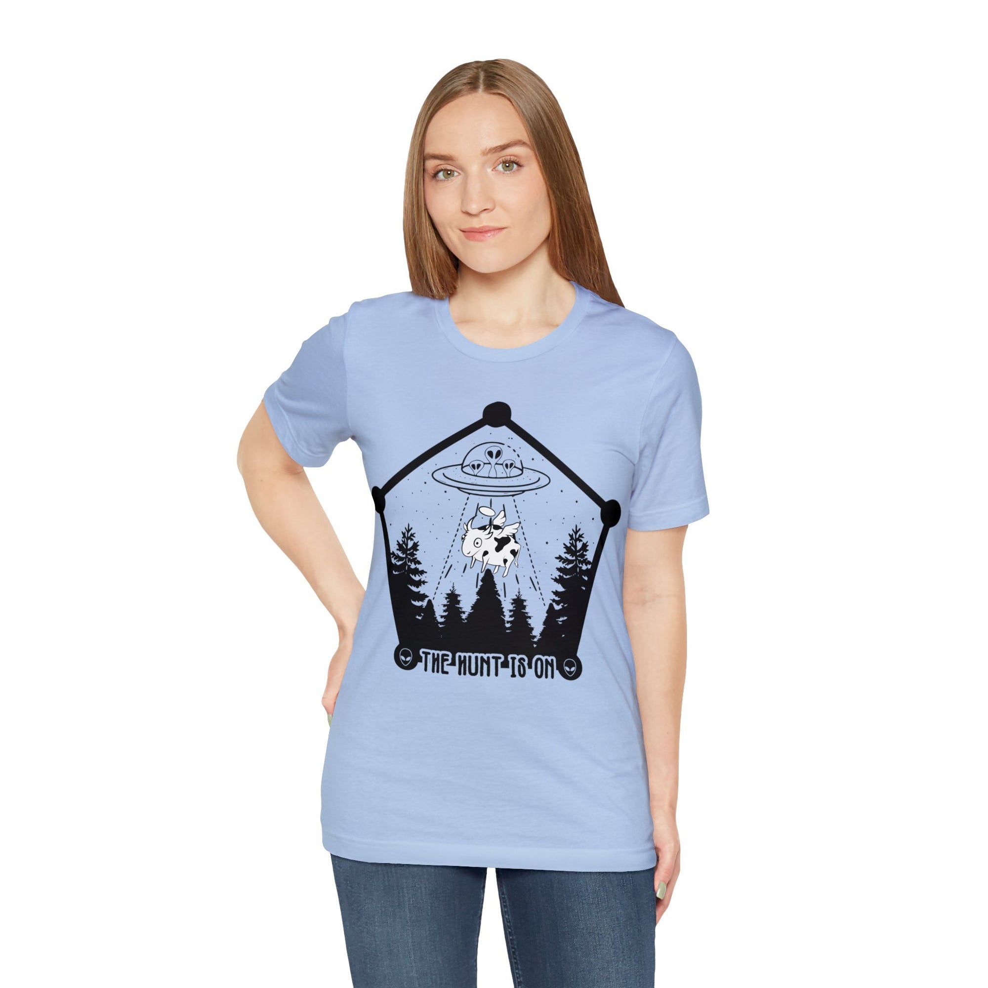 Baby Blue - L - The Hunt is On Unisex Cotton T-Shirt