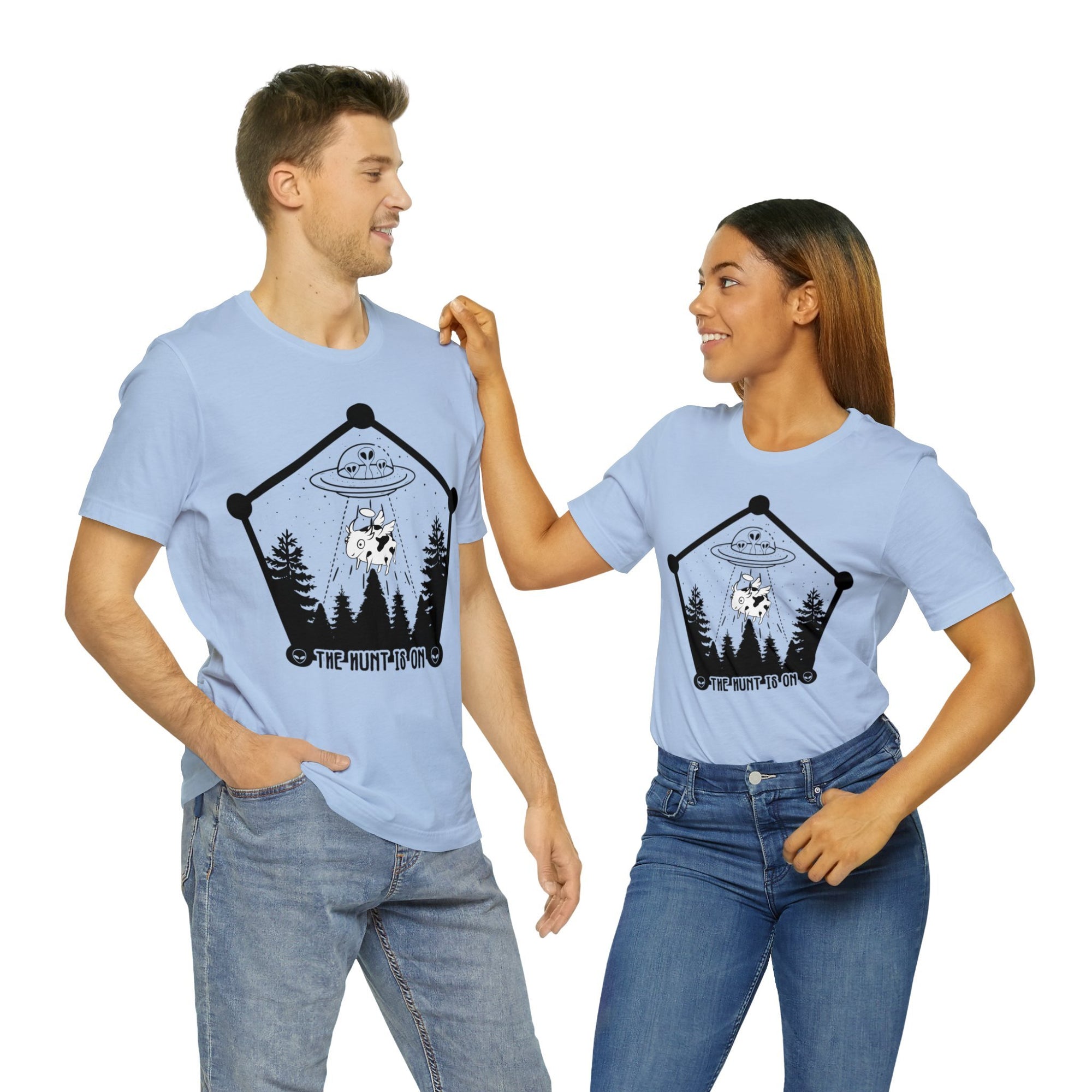 Baby Blue - L - The Hunt is On Unisex Cotton T-Shirt