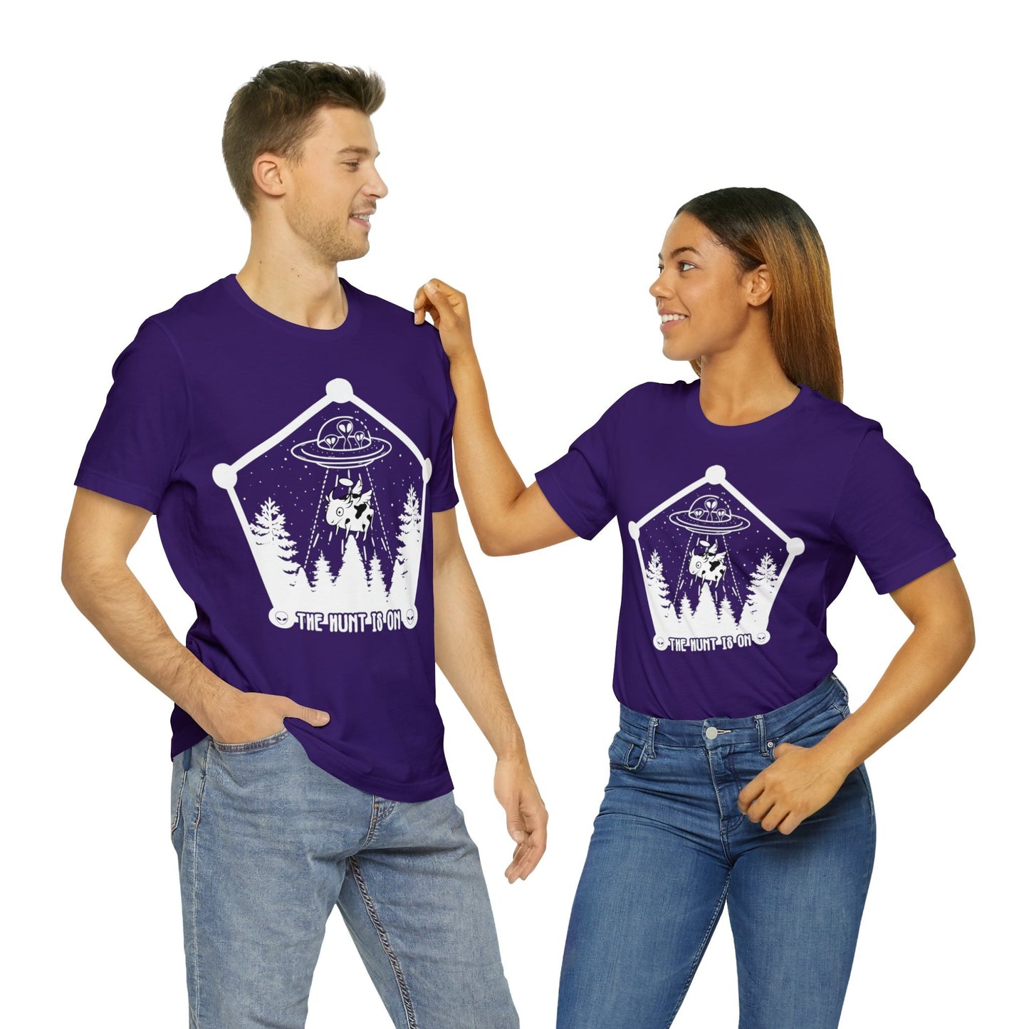 Purple - XL - The Hunt is On Unisex Cotton T-Shirt