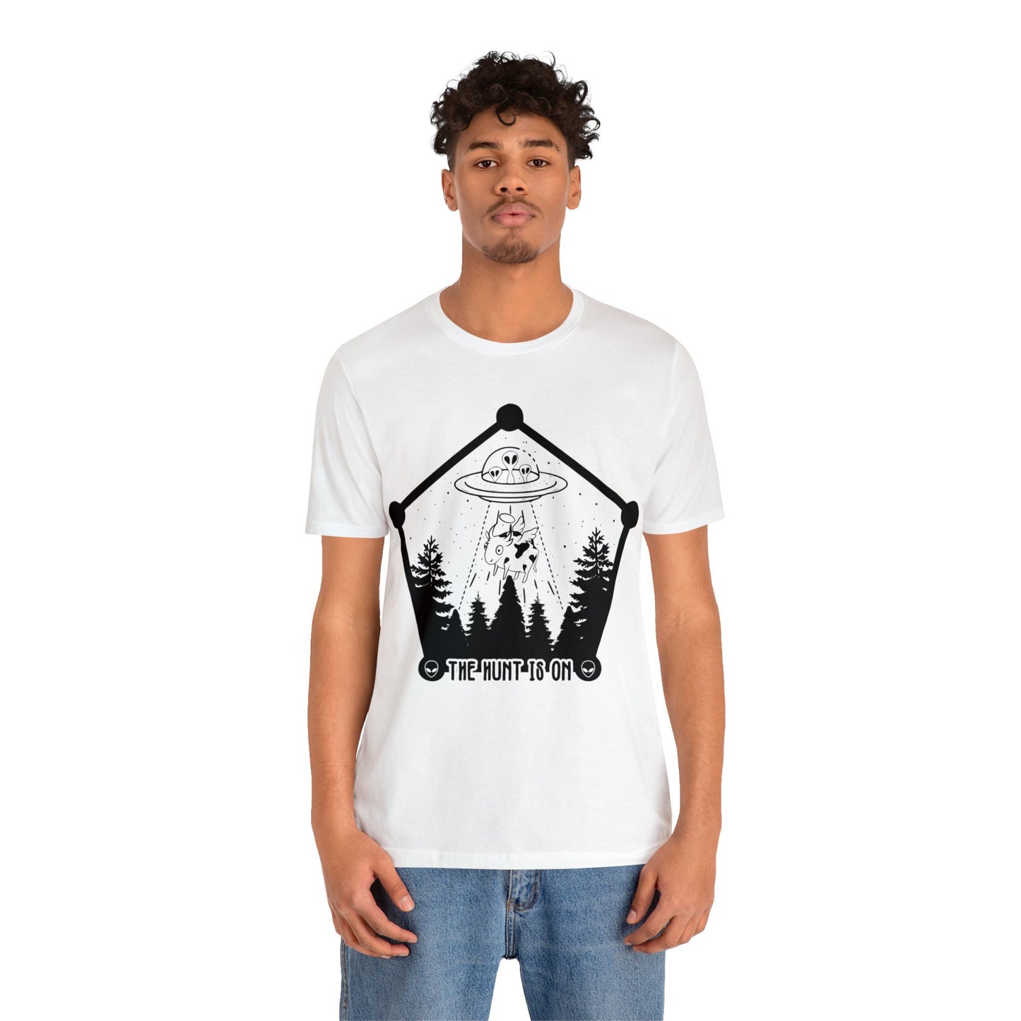 White - L - The Hunt is On Unisex Cotton T-Shirt