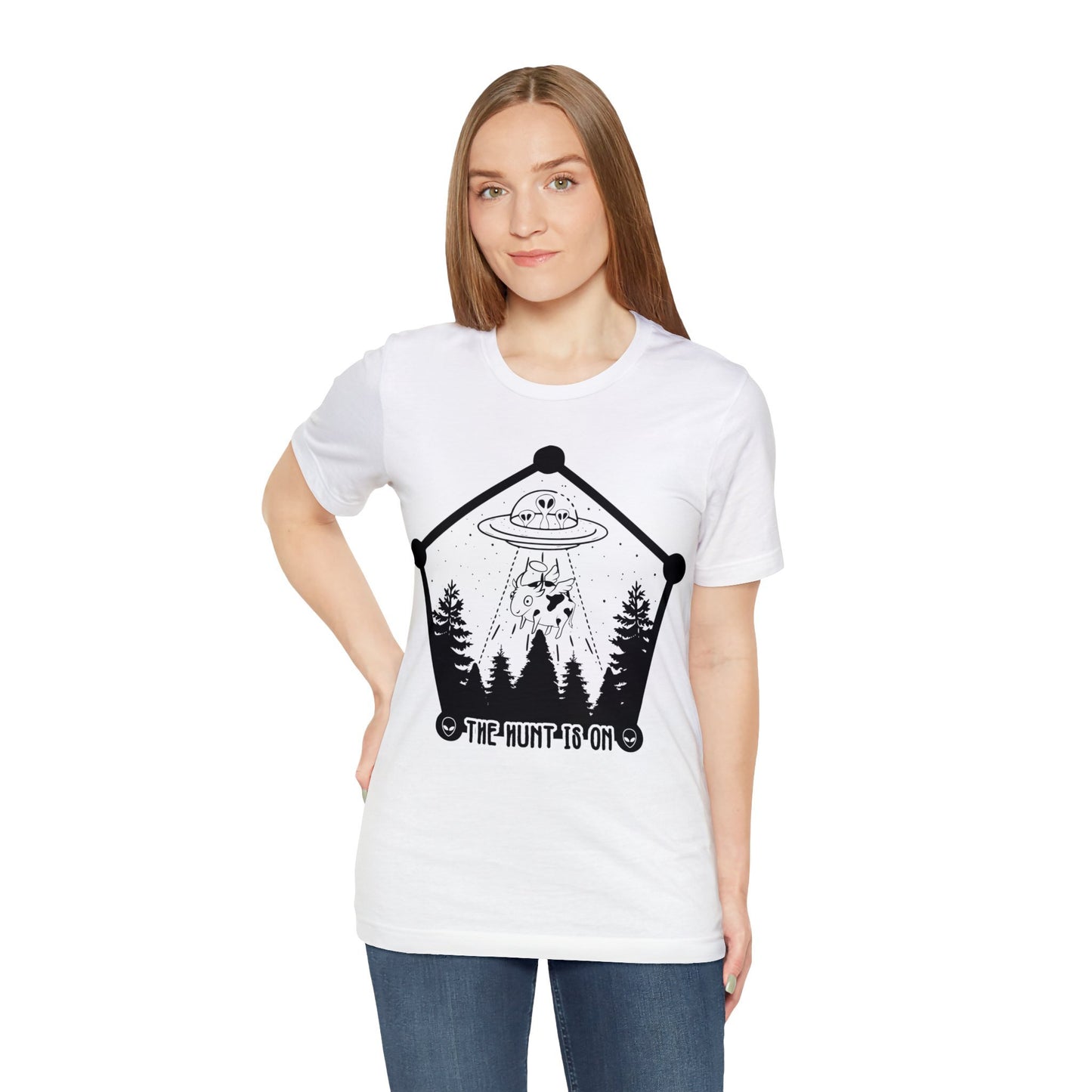 White - M - The Hunt is On Unisex Cotton T-Shirt