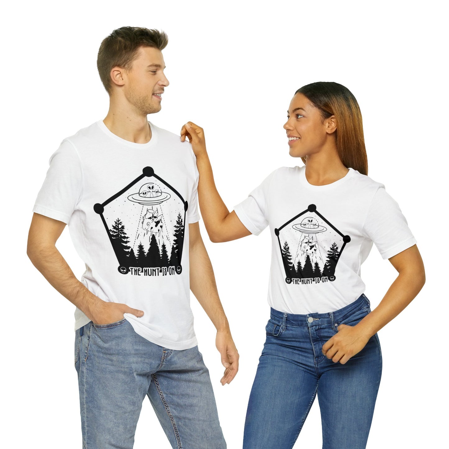 White - M - The Hunt is On Unisex Cotton T-Shirt