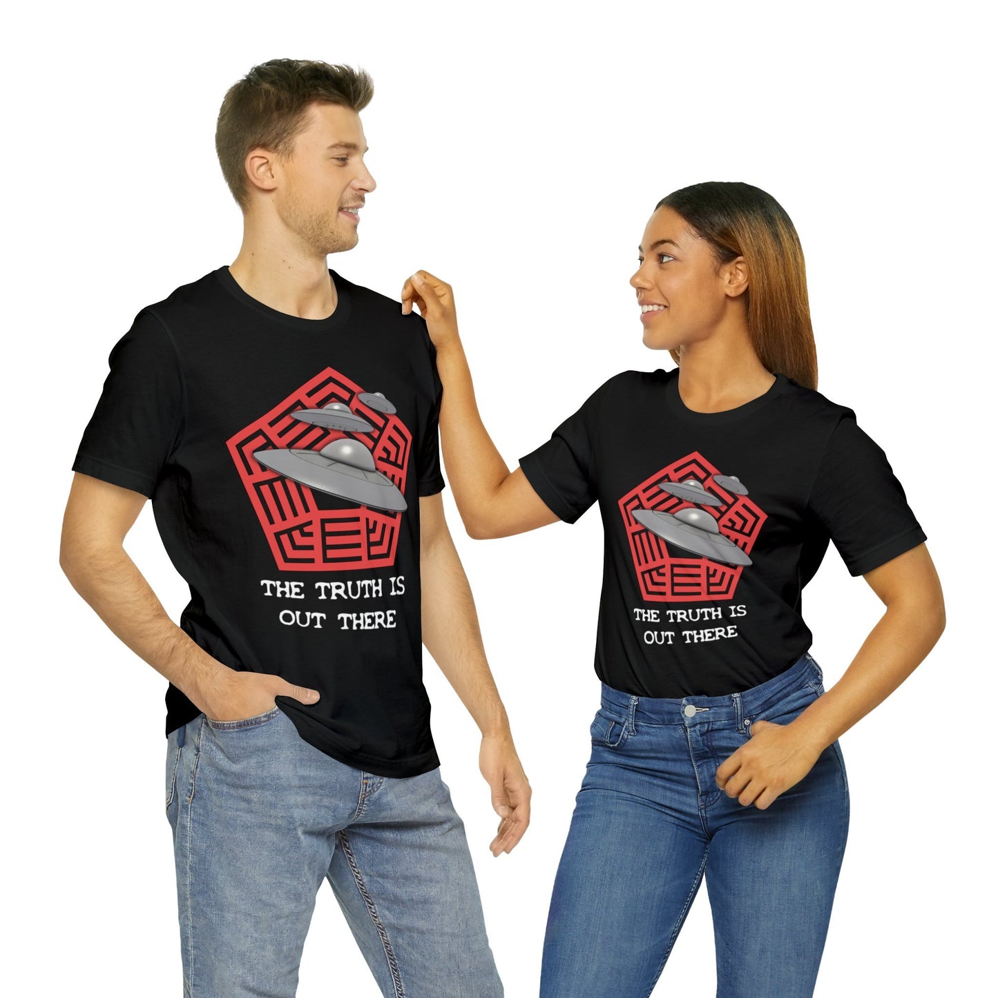 Black - M - The Truth Is Out There Unisex Cotton T-Shirt