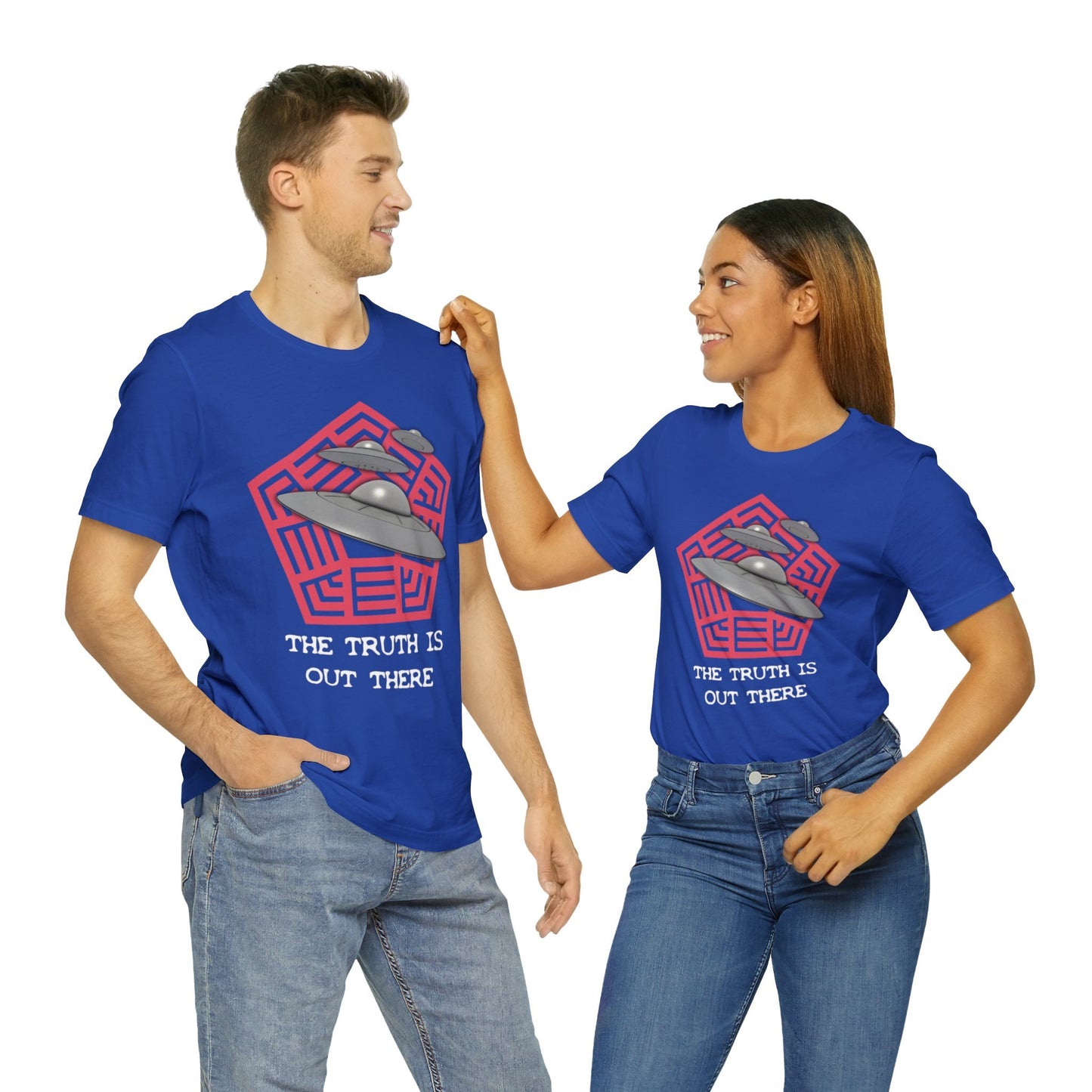 True Royal - L - The Truth Is Out There Unisex Cotton T-Shirt